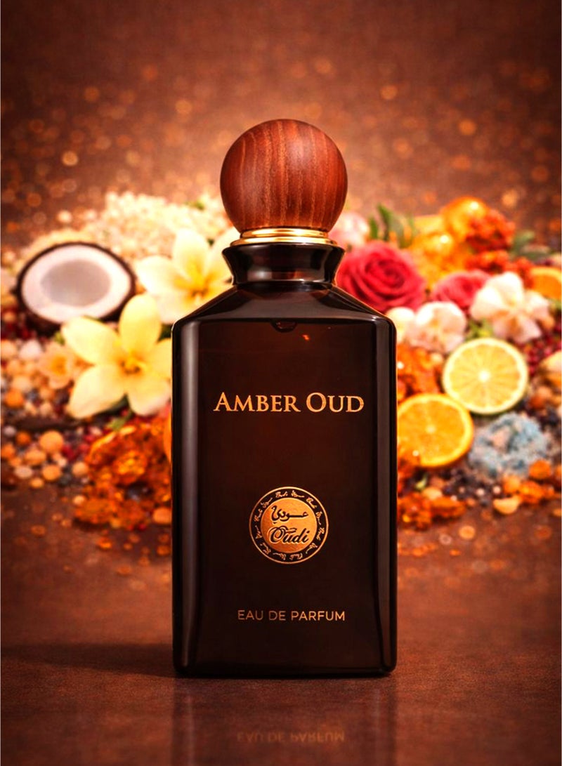 OUDI Amber Oud Eau De Parfum 100ml | Long Lasting Unisex Oudi Parfum with Vanilla Amber & Fresh Aquatic Accords | Best Luxury Perfume for Men & Women - Image 2